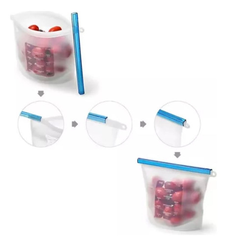 Bolsas De Silicona Reutilizable Set 240 360 500 1000 1500 Ml