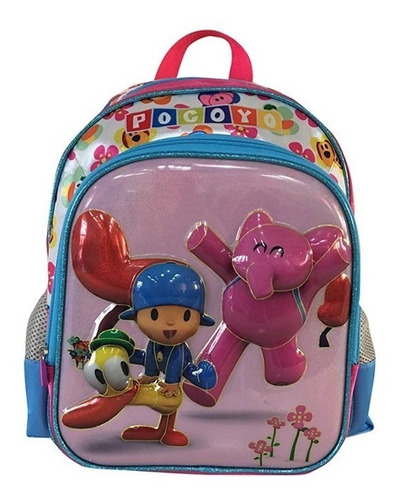 Kit Mochila Costas M  + Lancheira Pocoyo - Rosa - Santino