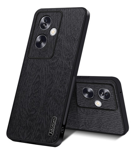 For Oppo A79 5g Wood Pattern Slim Hard Back Anti-slip Case .