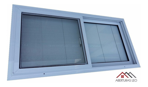 Ventana Aluminio Blanco Entero 200x40 Oferta Con Mosquitero