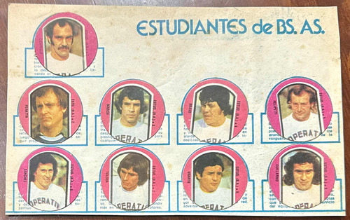 Figuritas Argentina Campeón 1978 78 Estudiantes Buenos Aires