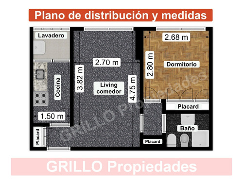 Reconquista 2990. Departamento Dos Ambientes. Cocina Independiente Con Lavadero. Al Frente.