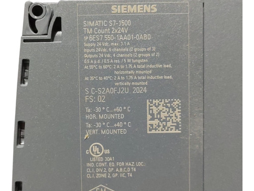 Siemens 6es7550-1aa01-0ab0 Modulo Simatic