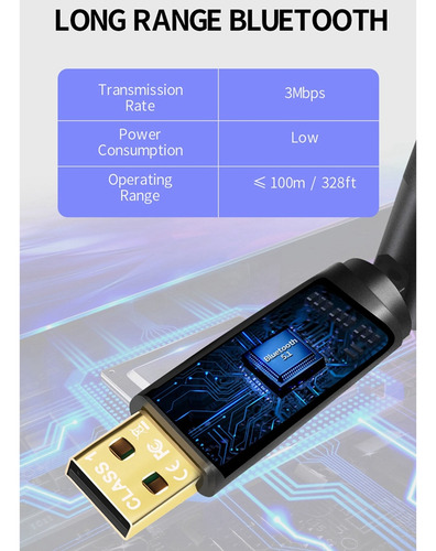 Adaptador Bluetooth Classe 1 De Potência, Transmissor De Rec