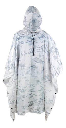 A Capa De Impermeable Camuflado Con Capucha Al Aire Libre