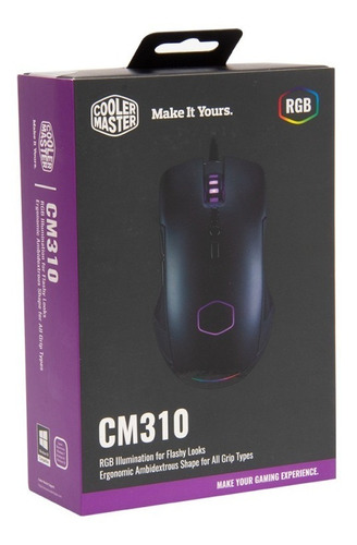 Mouse Gamer Cm310 - Pixart A3325 (10000 Dpi) - Rgb - Cm-310. Cor Preto