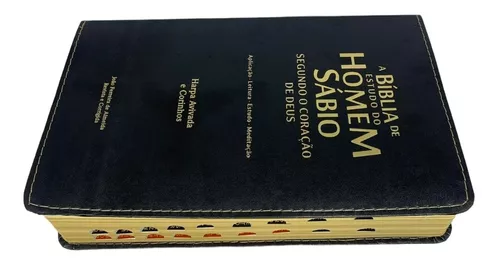 A Bíblia de Estudo do Homem Sábio e com Harpa e Corinhos
