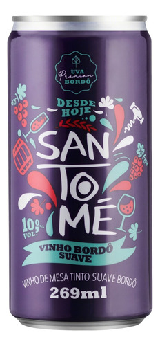 Vinho Bordô San Tomé em lata 269 ml