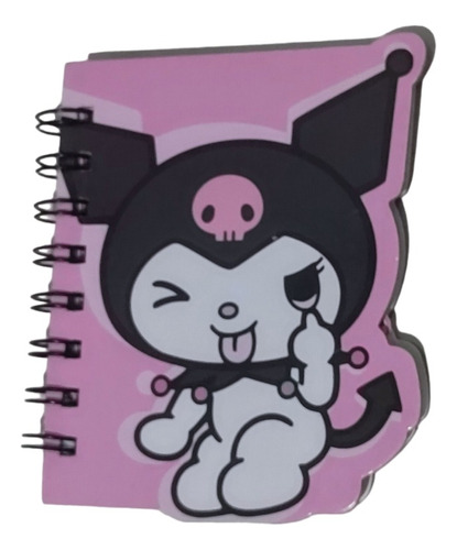 Cuaderno Libreta Agenda Anotador Kuromi Anillado 12 X 11