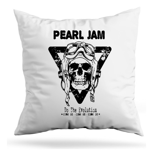 Cojin Deco Pearl Jam Craneo (d1687 Boleto.store)