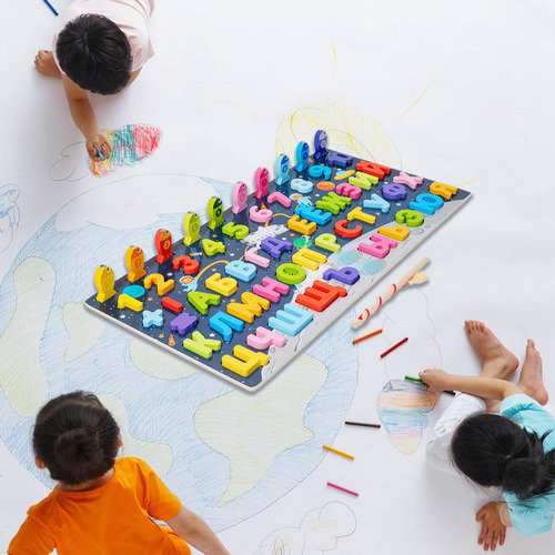 Bloques De Colores A Juego, Juguetes De Madera Montessori