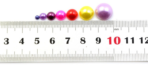 T 1800 Piezas Coloridas Perlas Cabujón Abalorios Flatback