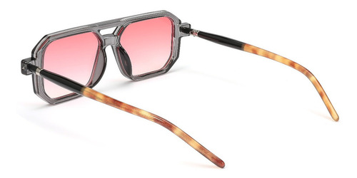 Gafas De Sol Feisedy Vintage De Los Años 70 Con Marco Clásic Lente Gray Frame & Pink Lens Diseño Ocean