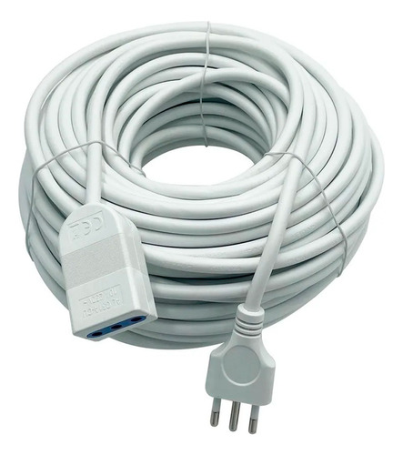 Alargador Simple Blanco 2p+t 30 Metros 250v 10a