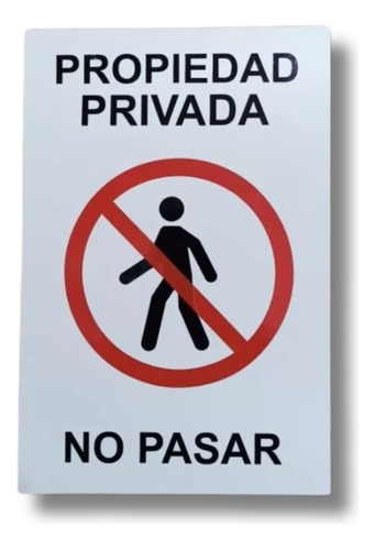 Cartel Propiedad Privada Prohibido Estacionar Carteles Pvc