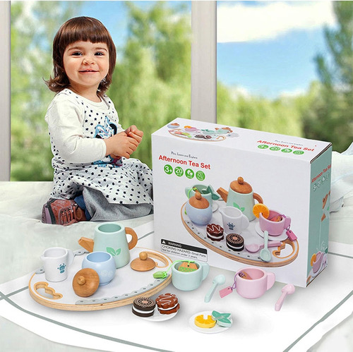 Juego De Té Para Niñas,juguetes De Té De Madera,juego De