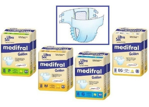 Imagem 1 de 1 de Fralda Geriátrica Descartável Medifral Golden Medi House