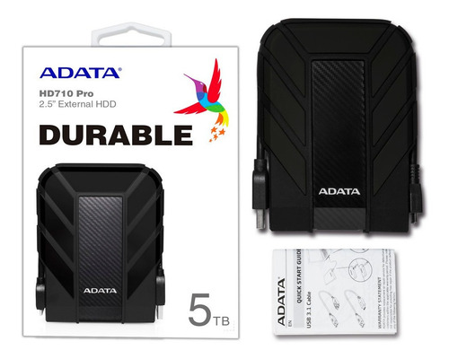 Disco duro externo Adata HD710 Pro AHD710P-5TU31 5TB negro