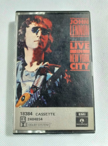 Cassette John Lennon Live In New York City Emi 1986