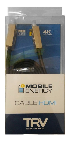 Imagen 1 de 2 de Cable Compatible Hdmi 3 Mts Full Hd 1080p 4k Premium 