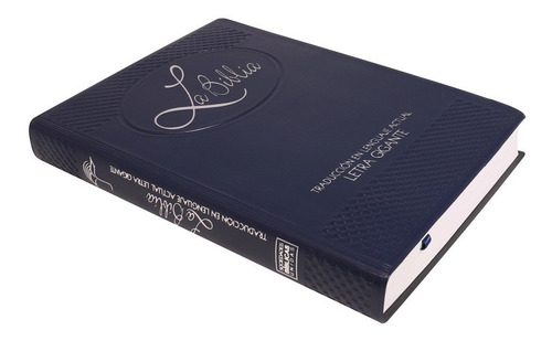 Imagen 3 de 10 de Biblia Letra Gigante Traducción Lenguaje Actual Vinil Azul