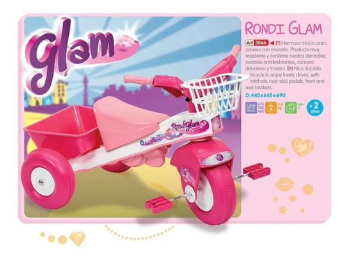 Triciclo Rondi Glam rosa