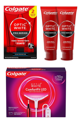 Paquete Colgate Optic White Comfortfit Kit De Blanqueamiento