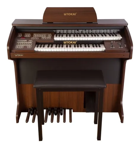 Órgão Eletrônico Tokai D2 C/ Tampa + Banqueta + Capa  1 Ano 
