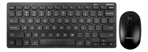 Macally Ergonomico Inalambrico Mini Teclado Raton Negro 2 3