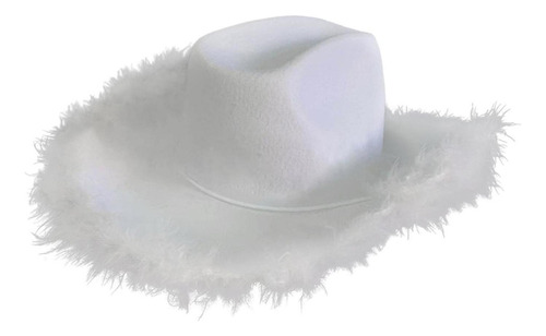 Sombrero De Vaquera De Vaquero De Plumas, Color Sólido Para