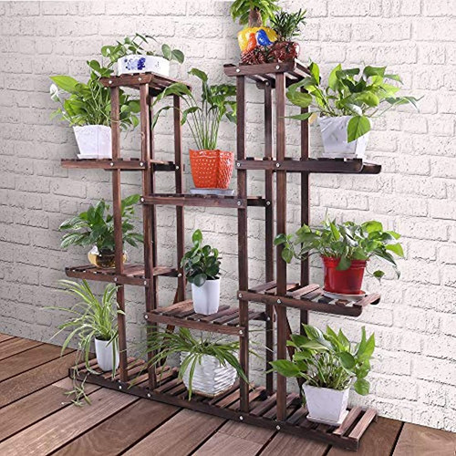 Ufine ,soporte De Madera Para Macetas Interior Y Exterior
