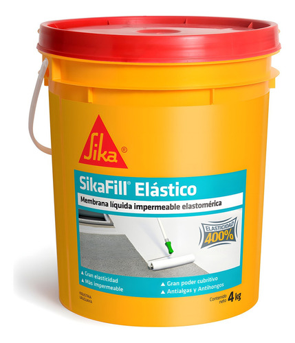 Membrana Líquida Sikafill Elástico 4 Kg Color Blanco