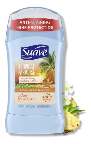 Desodorante Antitranspirante Tropical Paradise 34g - Suave