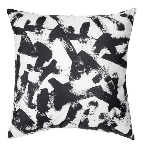 Imagen 1 de 3 de Cojin Decorativo Ultra Suave Blanco | Negro 40 X 40 Cm