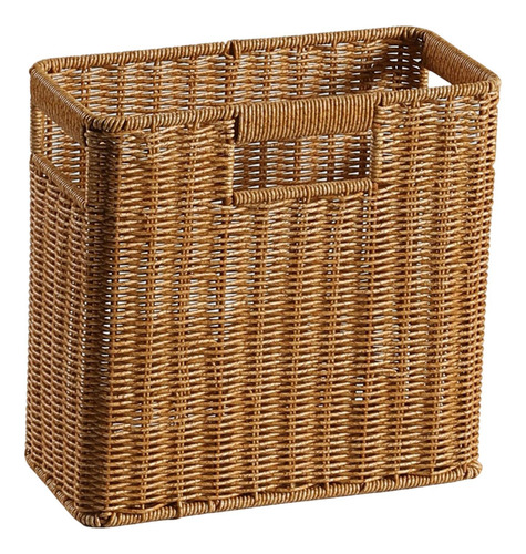 Cesta Rectangular Tejida Para Periódicos De 30 Cm X 14 Cm X