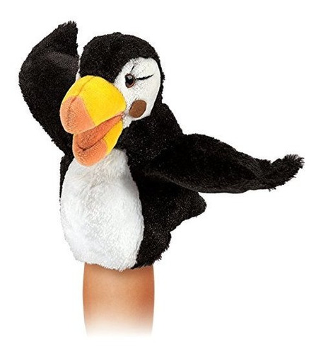 Títeres - Folkmanis Little Puffin Hand Puppet, Negro, Blanco