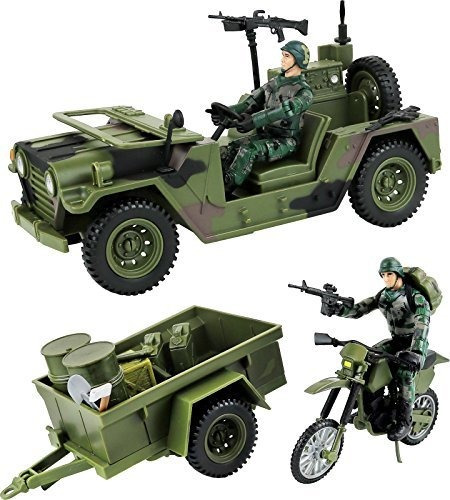 Set De Transporte Militar Con Accesorios, Verde