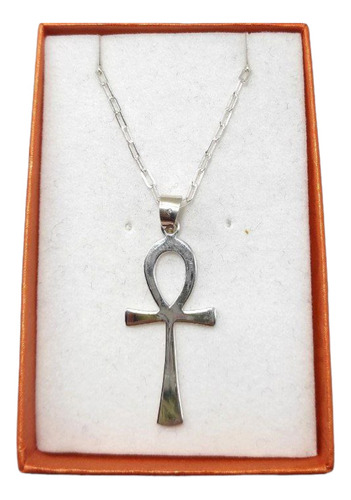 Cadena Plata 925 Colgante Cruz Egipcia Ankh