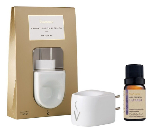 Kit Aromaterapia Via Aroma Difusor E Óleo Essencial Lavanda