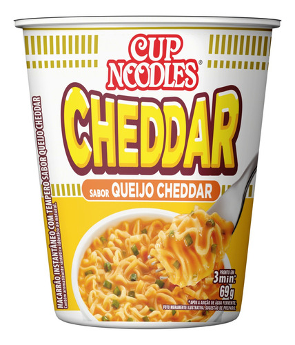 Macarrão Instantâneo Queijo Cheddar Cup Noodles Copo 69g