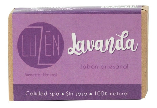 Jabon Artesanal Luzén, Lavanda 125gr, 1 Pza. 