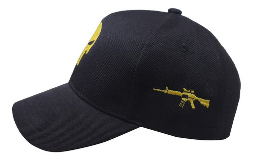 Imagen 2 de 6 de Gorra Sniper Punisher Bordada Beige Regulable Ear Outdoor