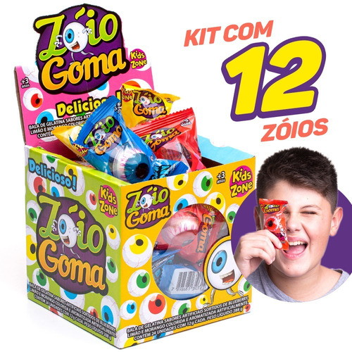 12x De 12g - Bala De Gelatina Divertida Zóio Goma Kids Zone