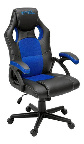 Cadeira Gamer Preto Com Azul Confortável 601bright