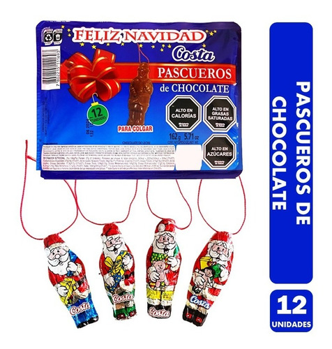 Pascueros De Chocolate Costa- Especial Navidad (12 Unidades)