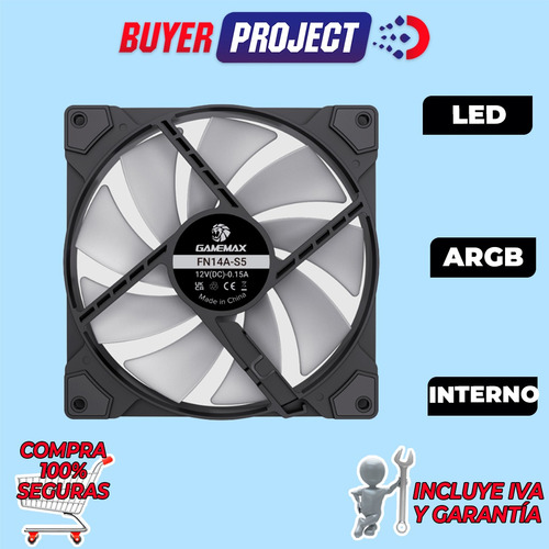 Ventilador Interno De Case Gamemax Fn14a-s5 120x120x25mm Led