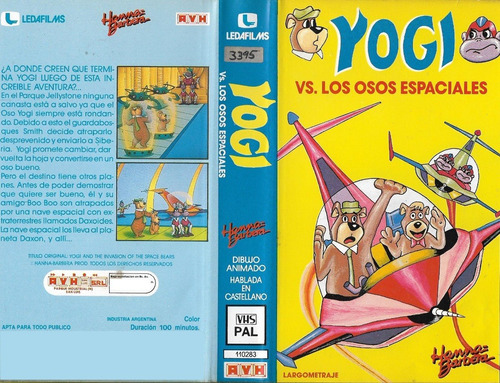 Yogi Vs. Los Osos Espaciales Vhs Hanna Barbera Ledafilms