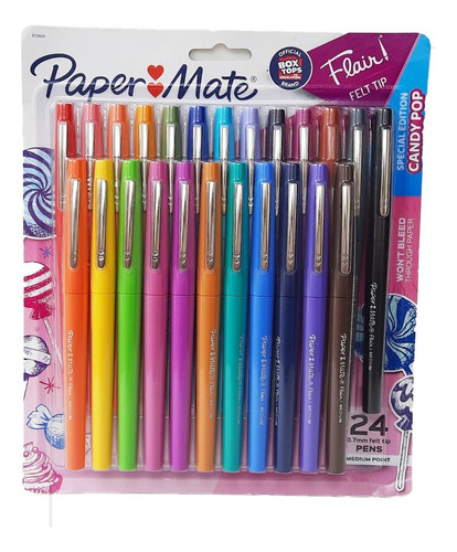 Marcadores Paper Mate Flair Candy Pop 24 Piezas