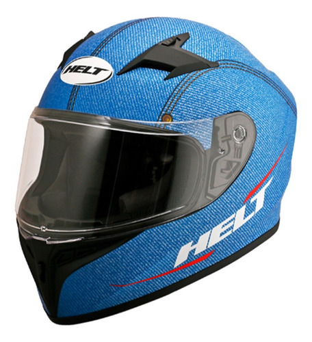 Capacete Para Moto Integral Helt Street Polar Tamanho Do Capacete 62 Cor Jeans