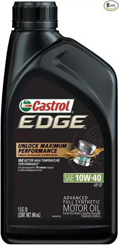 CASTROL Aceite de Moto 10w 40 Full Sintético Castrol 4t Original 1L